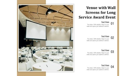 Venue With Wall Screens For Long Service Award Event Ppt PowerPoint Presentation Inspiration Examples PDF