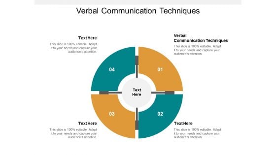 Verbal Communication Techniques Ppt PowerPoint Presentation Gallery Inspiration Cpb