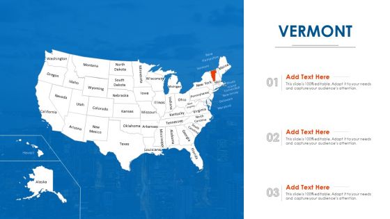 Vermont Map PowerPoint Presentation Ppt Template PDF