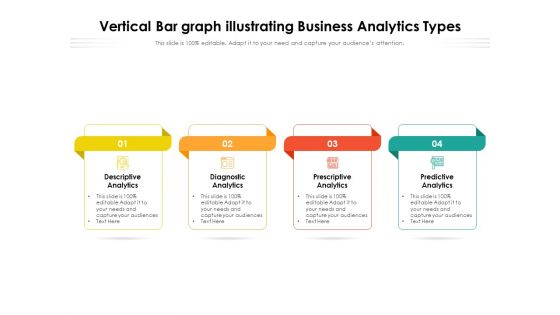 Vertical Bar Graph Illustrating Business Analytics Types Ppt PowerPoint Presentation File Good PDF