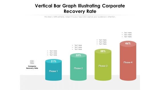 Vertical Bar Graph Illustrating Corporate Recovery Rate Ppt PowerPoint Presentation File Design Inspiration PDF