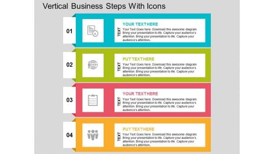 Vertical Business Steps With Icons Powerpoint Templates