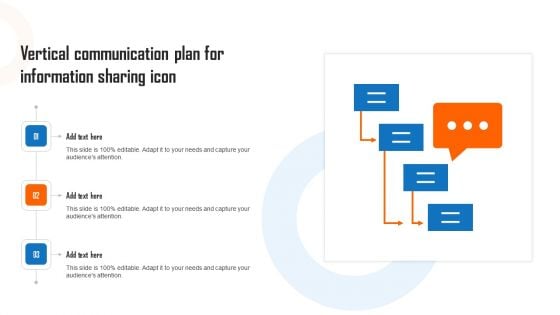 Vertical Communication Plan For Information Sharing Icon Introduction PDF