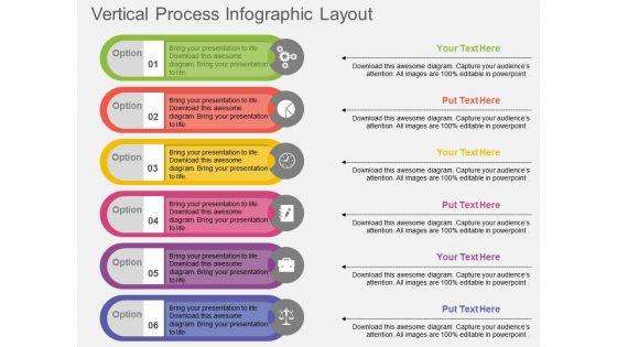 Vertical Process Infographic Layout Powerpoint Templates