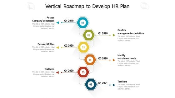 Vertical Roadmap To Develop HR Plan Ppt PowerPoint Presentation Gallery Background Images PDF