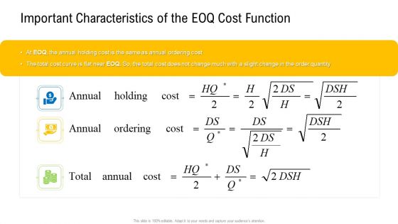 Viable Logistics Network Management Important Characteristics Of The Eoq Cost Function Information PDF