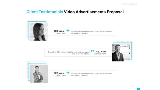 Video Ads Proposal Ppt PowerPoint Presentation Complete Deck With Slides Slide17