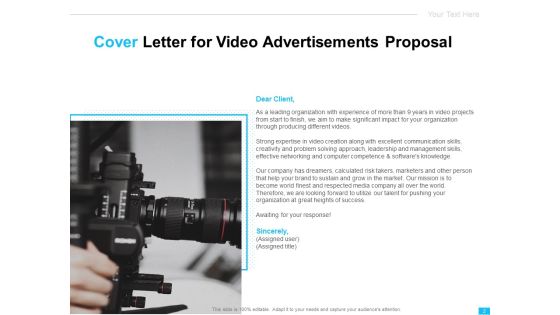 Video Ads Proposal Ppt PowerPoint Presentation Complete Deck With Slides Slide02
