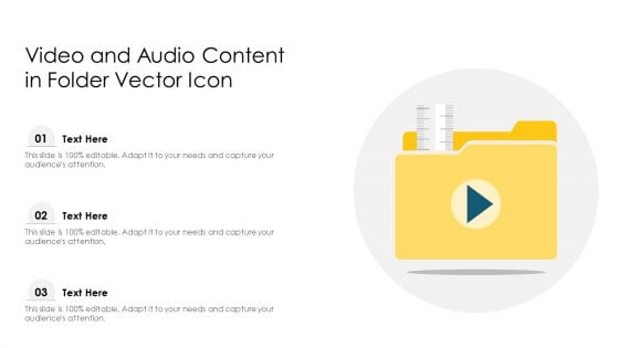 Video And Audio Content In Folder Vector Icon Ppt Outline Graphics Tutorials PDF