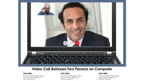 Video Call Between Two Persons On Computer Ppt PowerPoint Presentation Ideas Mockup PDF