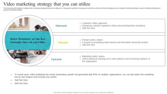 Video Marketing Strategy That You Can Utilize Playbook For Social Media Platform Video Marketing Inspiration PDF Video Marketing Strategy That You Can Utilize Playbook For Social Media Platform Video Marketing Inspiration PDF