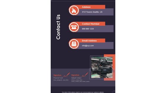 Video Production Service Proposal Contact Us One Pager Sample Example Document Video Production Service Proposal Contact Us One Pager Sample Example Document
