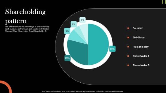 Video Promotion Service Investor Funding Elevator Pitch Deck Shareholding Pattern Mockup PDF