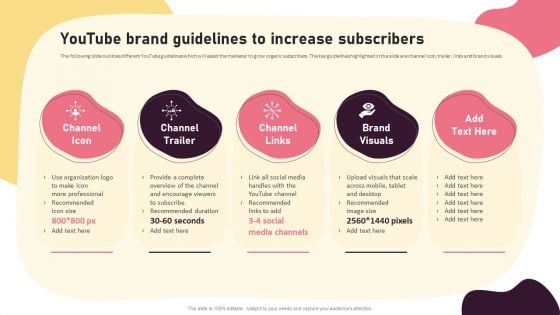 Video Promotion Techniques Youtube Brand Guidelines To Increase Subscribers Brochure PDF