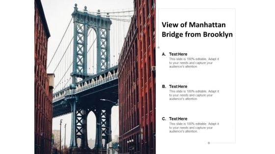 View Of Manhattan Bridge From Brooklyn Ppt PowerPoint Presentation Styles Deck