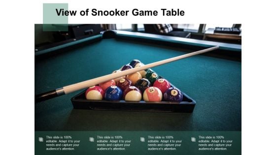 View Of Snooker Game Table Ppt PowerPoint Presentation Show Example File Cpb