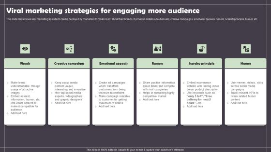 Viral Marketing Strategies For Engaging More Audience Slides PDF Viral Marketing Strategies For Engaging More Audience Slides PDF