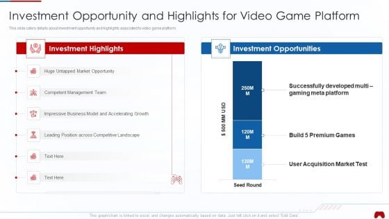 Virtual Adventure Gaming Investor Elevator Pitch Deck Investment Opportunity And Highlights Sample PDF Virtual Adventure Gaming Investor Elevator Pitch Deck Investment Opportunity And Highlights Sample PDF