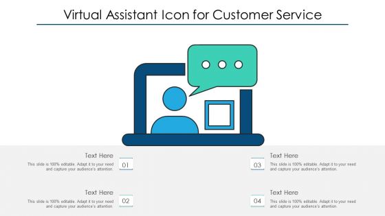 Virtual Assistant Icon For Customer Service Ppt PowerPoint Presentation File Graphics PDF