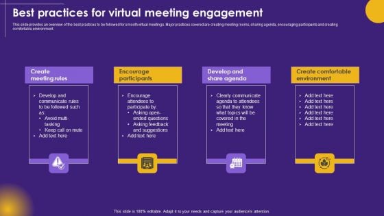 Virtual Communication Best Practices Virtual Meeting Engagement Designs PDF