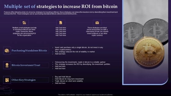 Virtual Currency Investment Guide For Companies Multiple Set Of Strategies To Increase Roi Background PDF