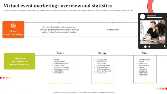 Virtual Event Marketing Overview And Statistics Graphics PDF