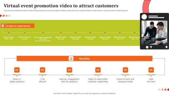 Virtual Event Promotion Video To Attract Customers Brochure PDF