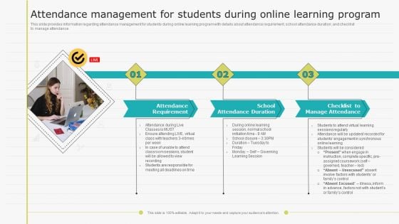 Virtual Learning Playbook Attendance Management For Students During Online Learning Program Rules PDF