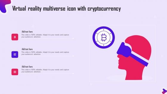 Virtual Reality Multiverse Icon With Cryptocurrency Background PDF