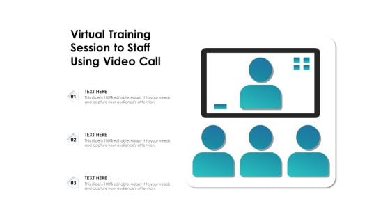 Virtual Training Session To Staff Using Video Call Ppt PowerPoint Presentation Slides Vector PDF