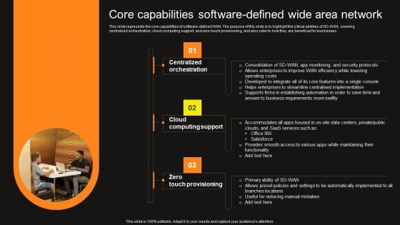 Virtual WAN Architecture Core Capabilities Software Defined Wide Area Network Demonstration PDF