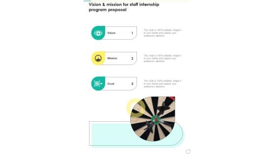 Vision And Mission For Staff Internship Program Proposal One Pager Sample Example Document Vision And Mission For Staff Internship Program Proposal One Pager Sample Example Document