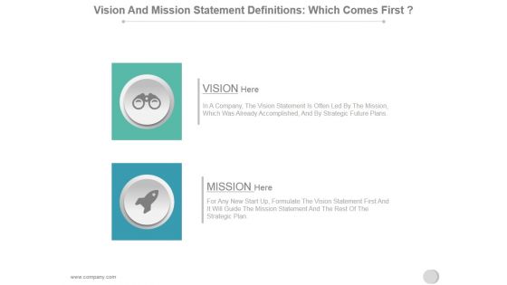 Vision And Mission Statement Definitions Which Comes First Ppt PowerPoint Presentation Background Image