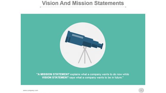 Vision Mission Strategic Management Process Presentation Slide