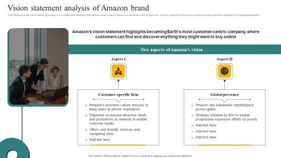 Vision Statement Analysis Of Amazon Brand Ppt Summary Images PDF