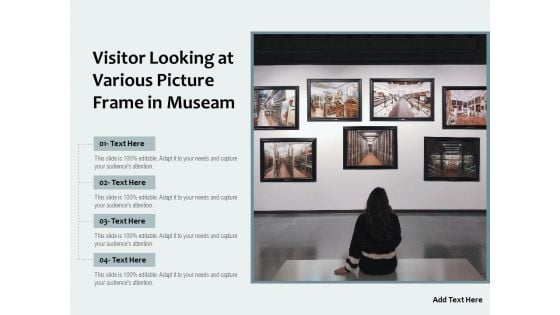 Visitor Looking At Various Picture Frame In Museum Ppt PowerPoint Presentation Model Example Introduction PDF