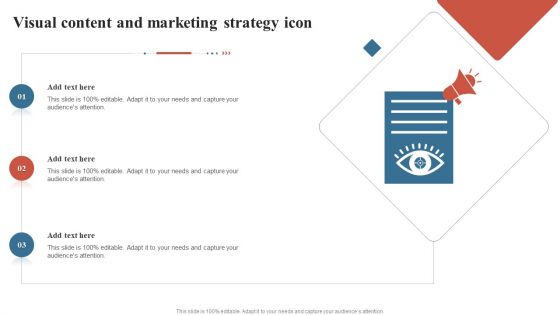 Visual Content And Marketing Strategy Icon Ppt PowerPoint Presentation Summary Layout PDF