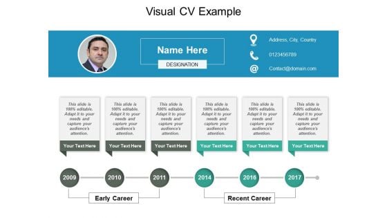 Visual Cv Example Ppt PowerPoint Presentation Gallery Brochure