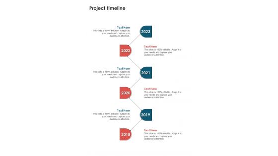 Visual Design Services Proposal Project Timeline One Pager Sample Example Document