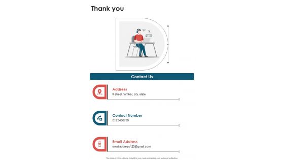 Visual Design Services Proposal Thank You One Pager Sample Example Document