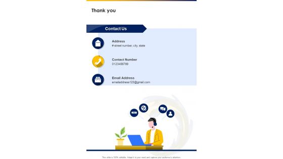 Visual Designing Freelancing Proposal Thank You One Pager Sample Example Document Visual Designing Freelancing Proposal Thank You One Pager Sample Example Document