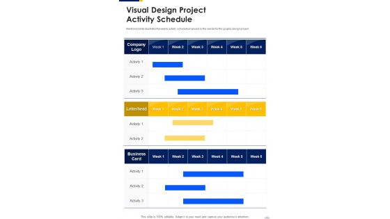 Visual Designing Freelancing Proposal Visual Design Project Activity One Pager Sample Example Document