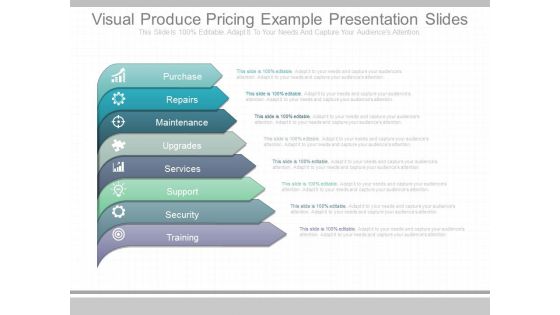 Visual Produce Pricing Example Presentation Slides