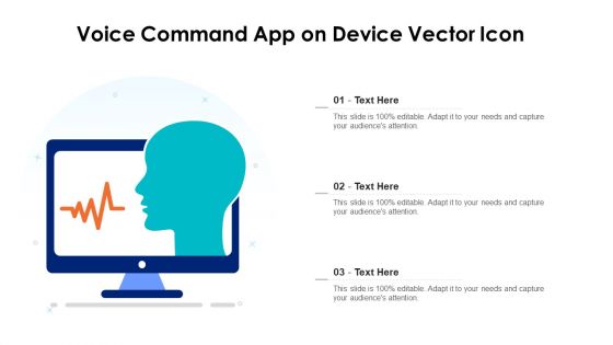 Voice Command App On Device Vector Icon Ppt PowerPoint Presentation Gallery Guidelines PDF