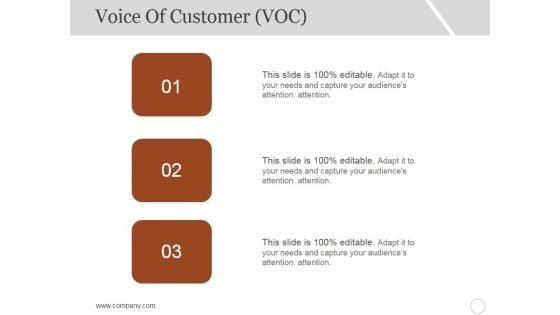 Voice Of Customer Template 2 Ppt PowerPoint Presentation Slides Graphics Template