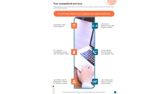 Voice Over Internet Protocol Infrastructure And Services Not Committed Services One Pager Sample Example Document Voice Over Internet Protocol Infrastructure And Services Not Committed Services One Pager Sample Example Document