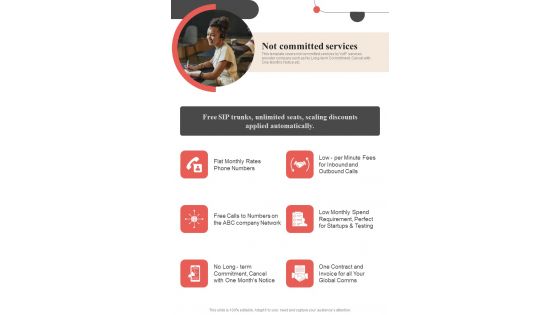 Voice Over Internet Protocol Request Not Committed Services One Pager Sample Example Document Voice Over Internet Protocol Request Not Committed Services One Pager Sample Example Document