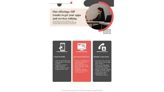 Voice Over Internet Protocol Request Our Offerings Sip Trunks To Get Your Apps One Pager Sample Example Document Voice Over Internet Protocol Request Our Offerings Sip Trunks To Get Your Apps One Pager Sample Example Document