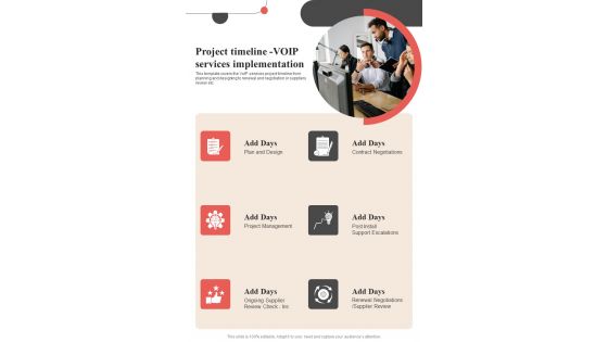 Voice Over Internet Protocol Request Proposal Project Timeline Voip Services One Pager Sample Example Document Voice Over Internet Protocol Request Proposal Project Timeline Voip Services One Pager Sample Example Document