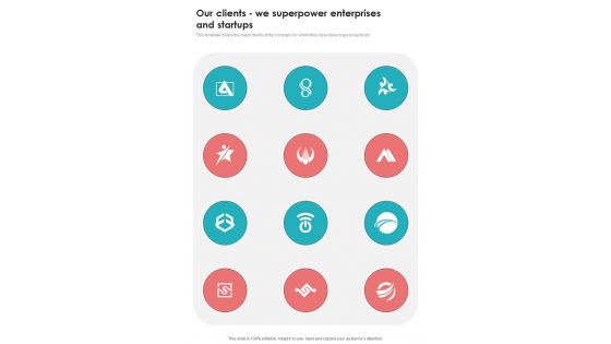 Voice Over Internet Protocol Telecommunications System Our Clients We Superpower One Pager Sample Example Document Voice Over Internet Protocol Telecommunications System Our Clients We Superpower One Pager Sample Example Document